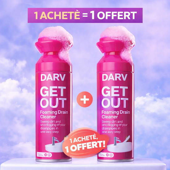 Pack de 2 Darv Get Out - Nettoyant de canalisation parfumé (gants de protection offerts)