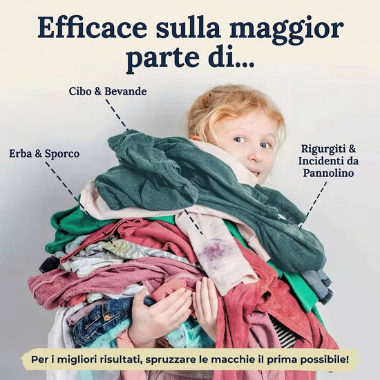 Spray smacchiante Missmouth – delicato ed efficace fin da subito, pensato per le mamme