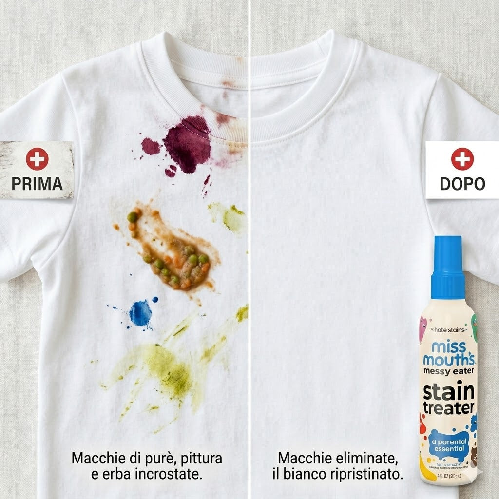 Spray smacchiante Missmouth – delicato ed efficace fin da subito, pensato per le mamme